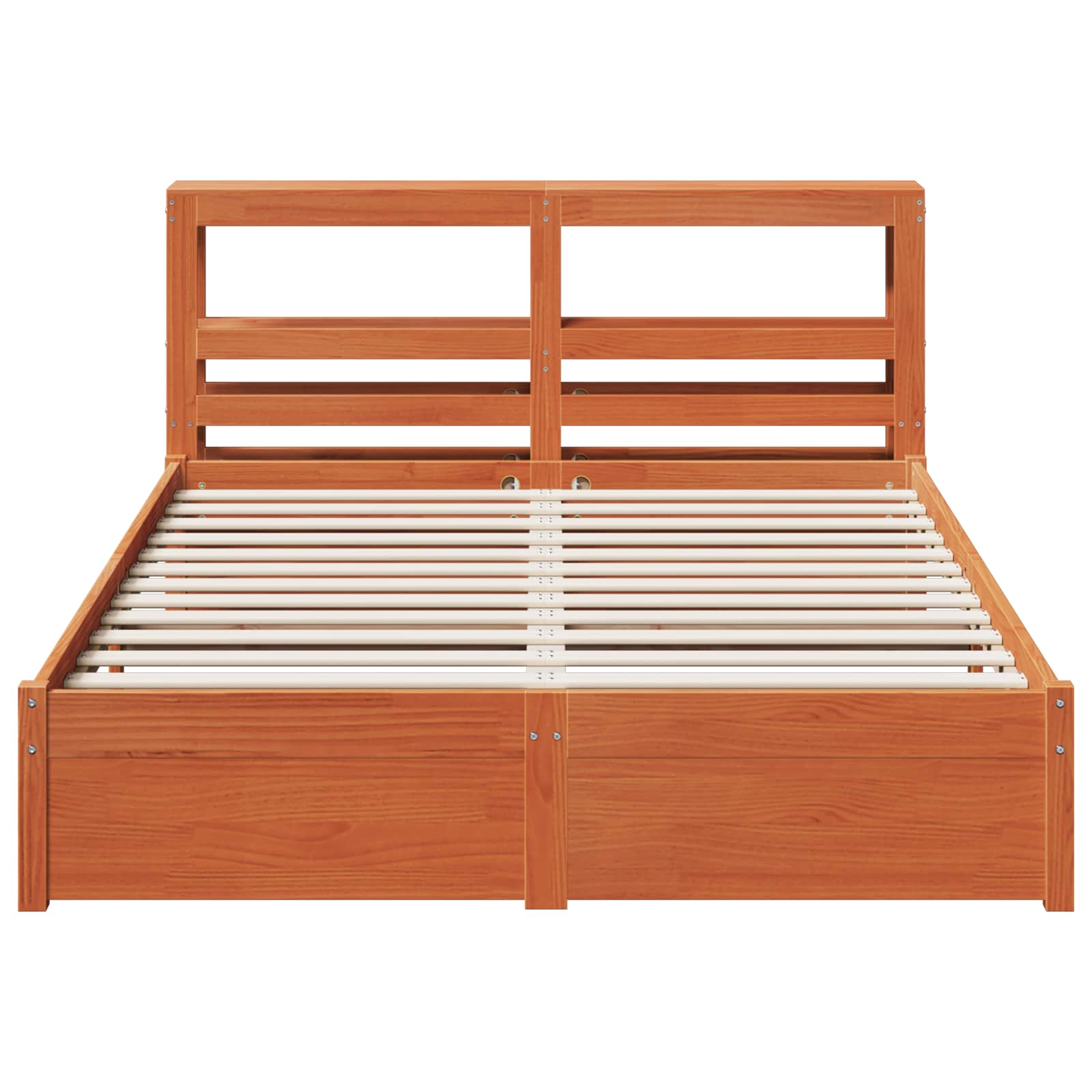 Bedframe met hoofdeinde Wasbruin 160 x 200 cm Massief Vurenhout image 6