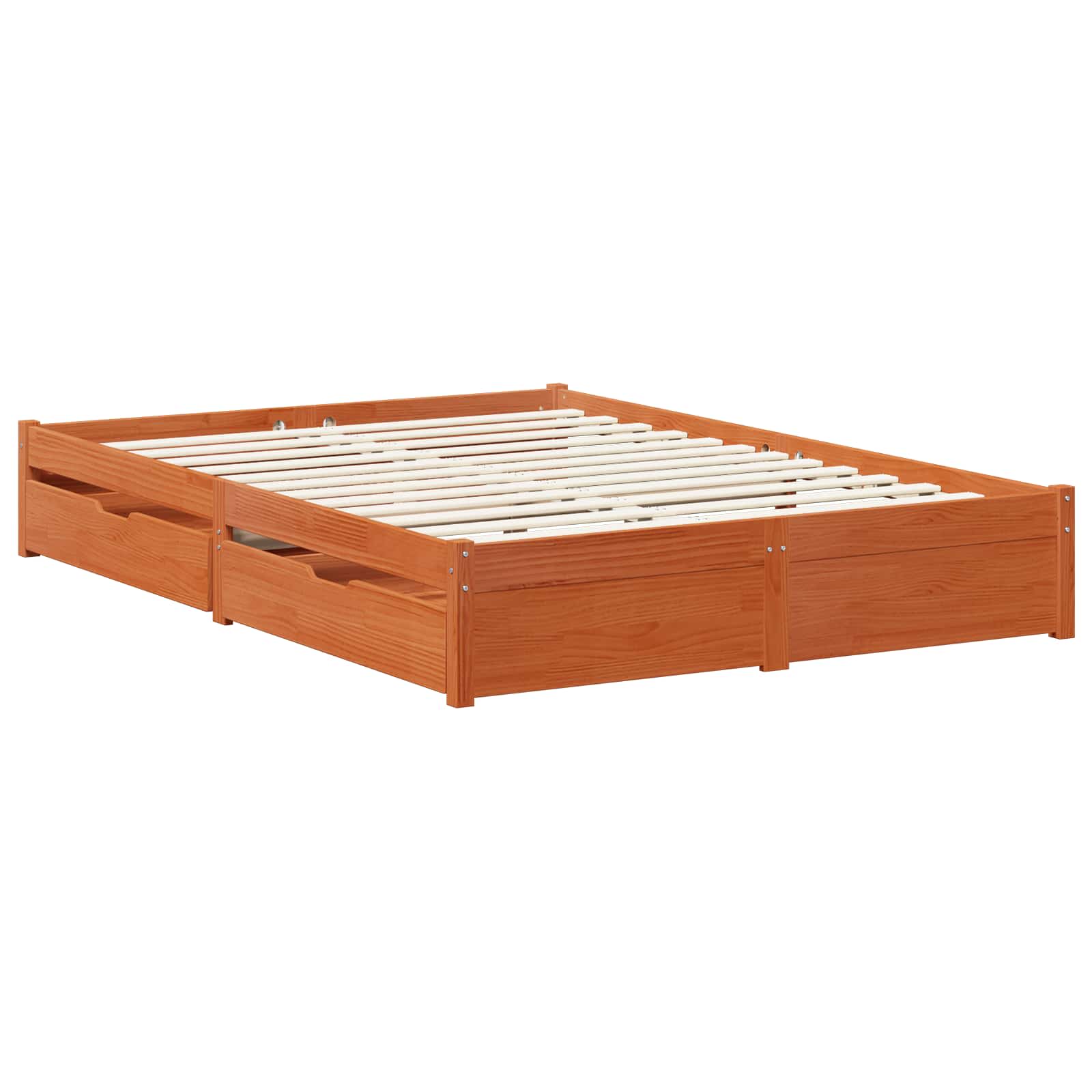 Bedframe met lade met opslag 3 pcs Wasbruin Massief Vurenhout image 3