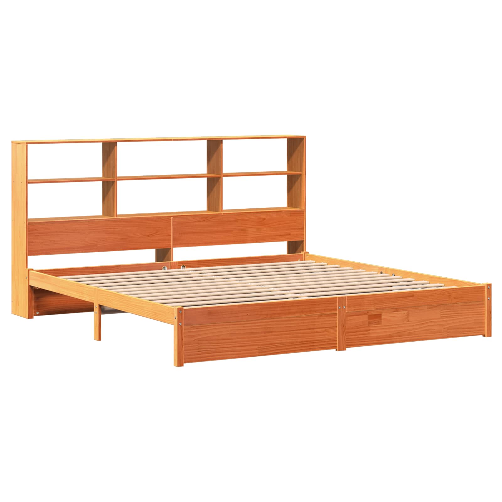 Boekenkast Bedframe Wasbruin 180 x 200 cm Massief Vurenhout image 5