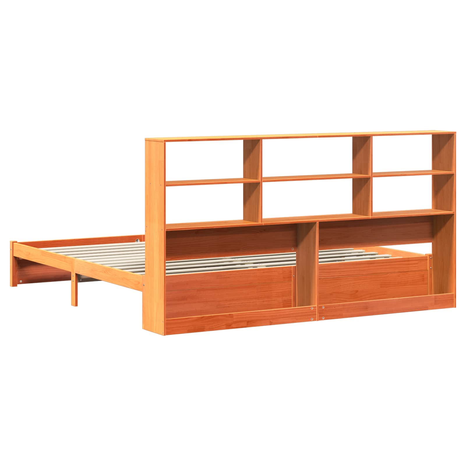 Boekenkast Bedframe Wasbruin 180 x 200 cm Massief Vurenhout image 8