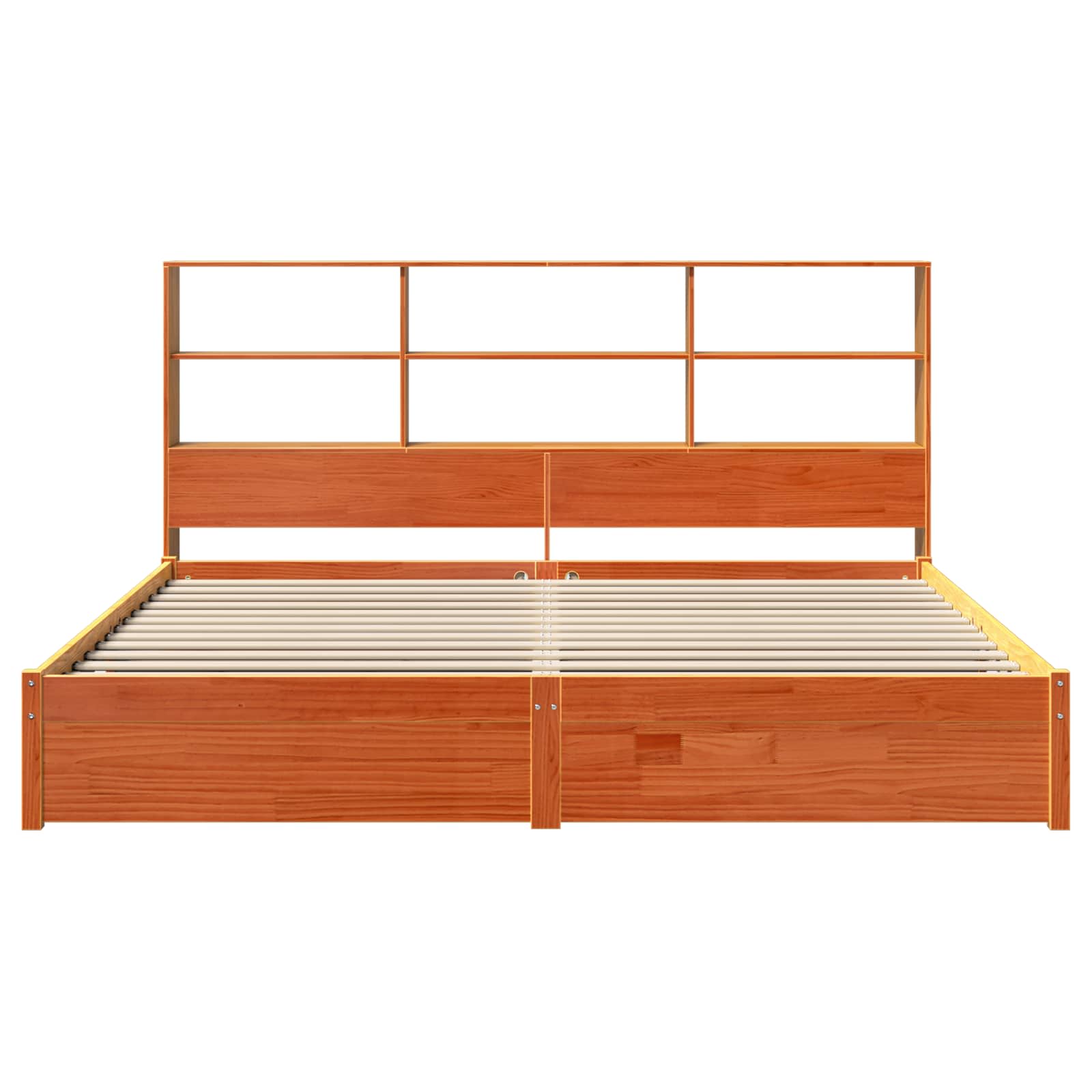 Boekenkast Bedframe Wasbruin 180 x 200 cm Massief Vurenhout image 6