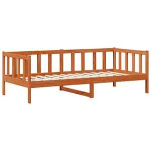 Denní postel s matrací s čelo Voskově hnědá a bílá 90 x 200 cm - obrázek 4
