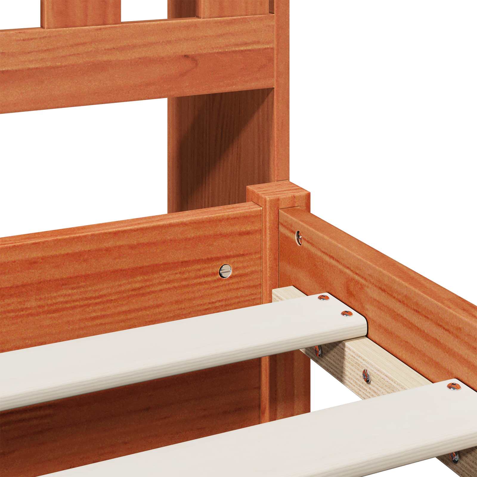 Boekenkast Bedframe Wasbruin 200 x 140 cm Massief Vurenhout image 9