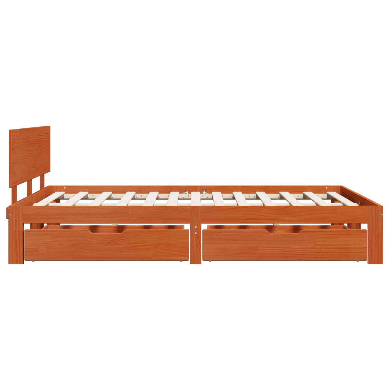Bedframe met hoofdeinde 3 pcs Wasbruin Massief Vurenhout image 4