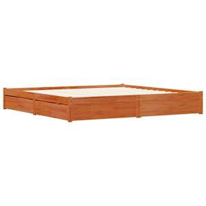 Rám postele Voskově hnědá 200 x 200 cm Masivní borovicové dřevo - obrázek 3