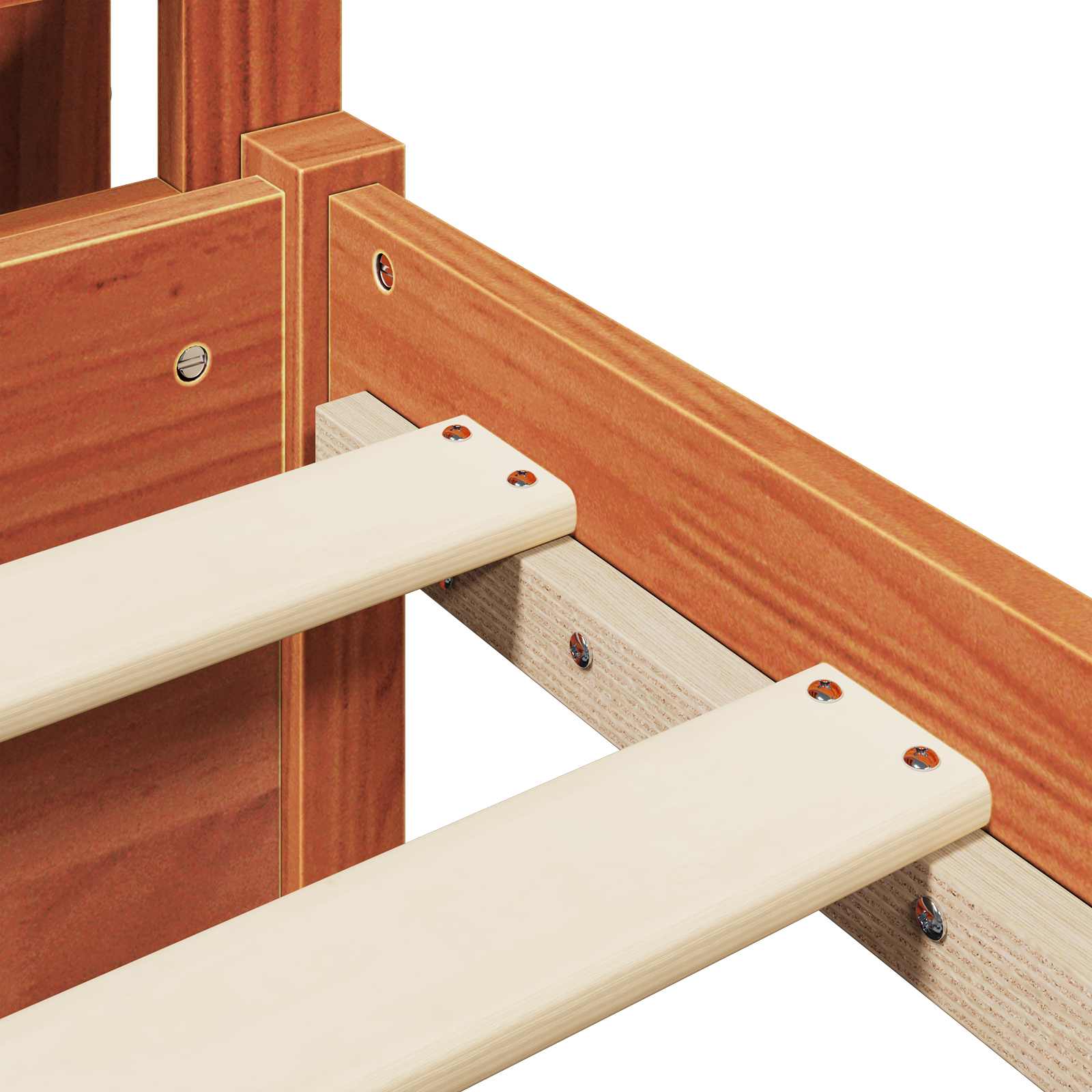 Bedframe met hoofdeinde Wasbruin 200 x 200 cm Massief Vurenhout image 10