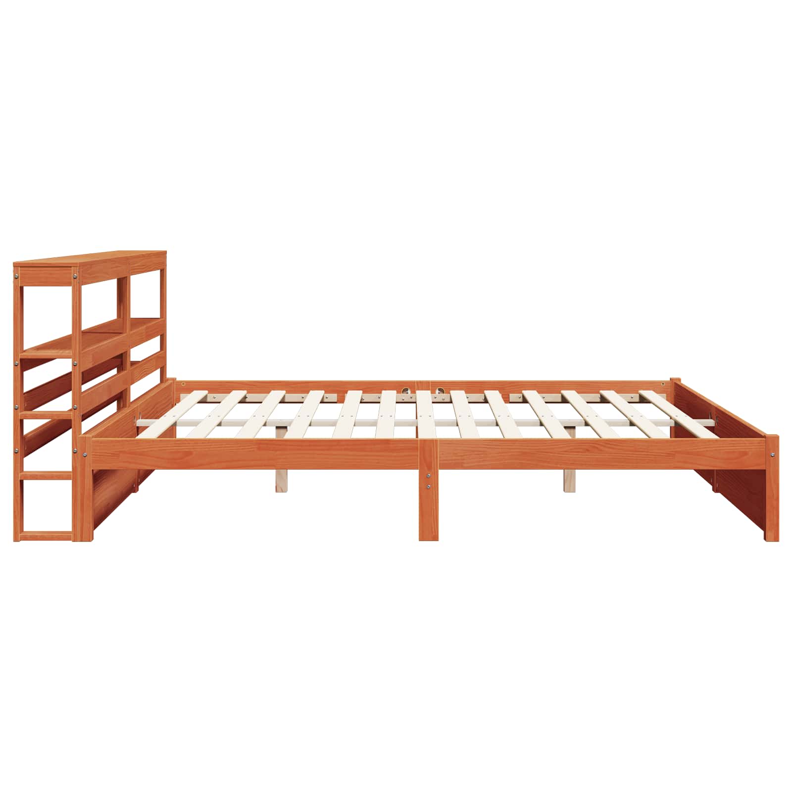 Bedframe met hoofdeinde Wasbruin 200 x 200 cm Massief Vurenhout image 7