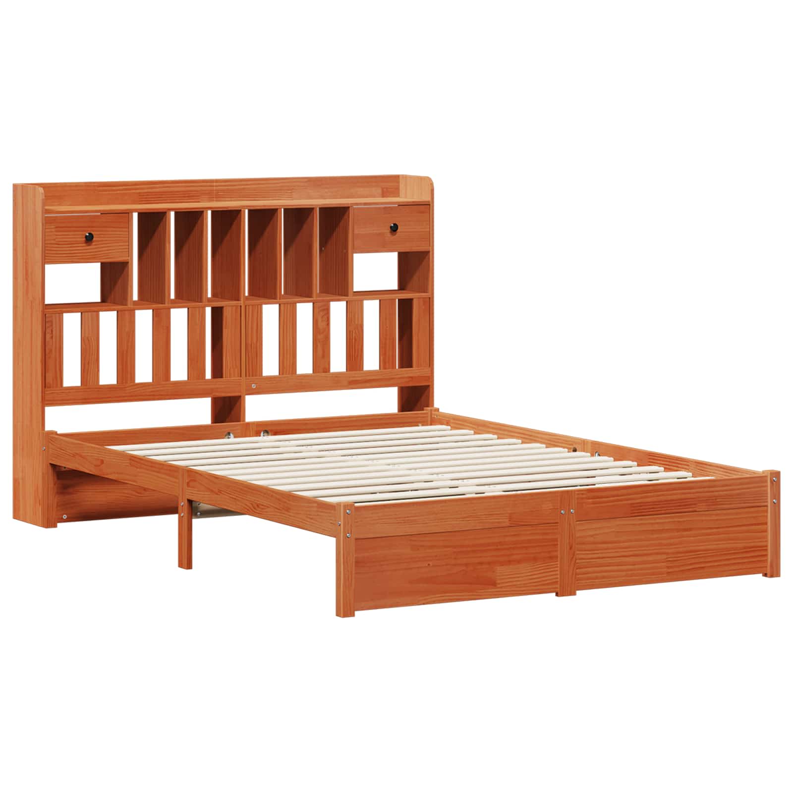 Boekenkast Bedframe Wasbruin 200 x 150 cm Massief Vurenhout image 5
