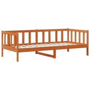 Denní postel s matrací s čelo Voskově hnědá a bílá 90 x 200 cm - obrázek 5