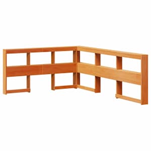 Knihovna postel s čelo 2 pcs Voskově hnědá 200 x 140 cm - obrázek 3