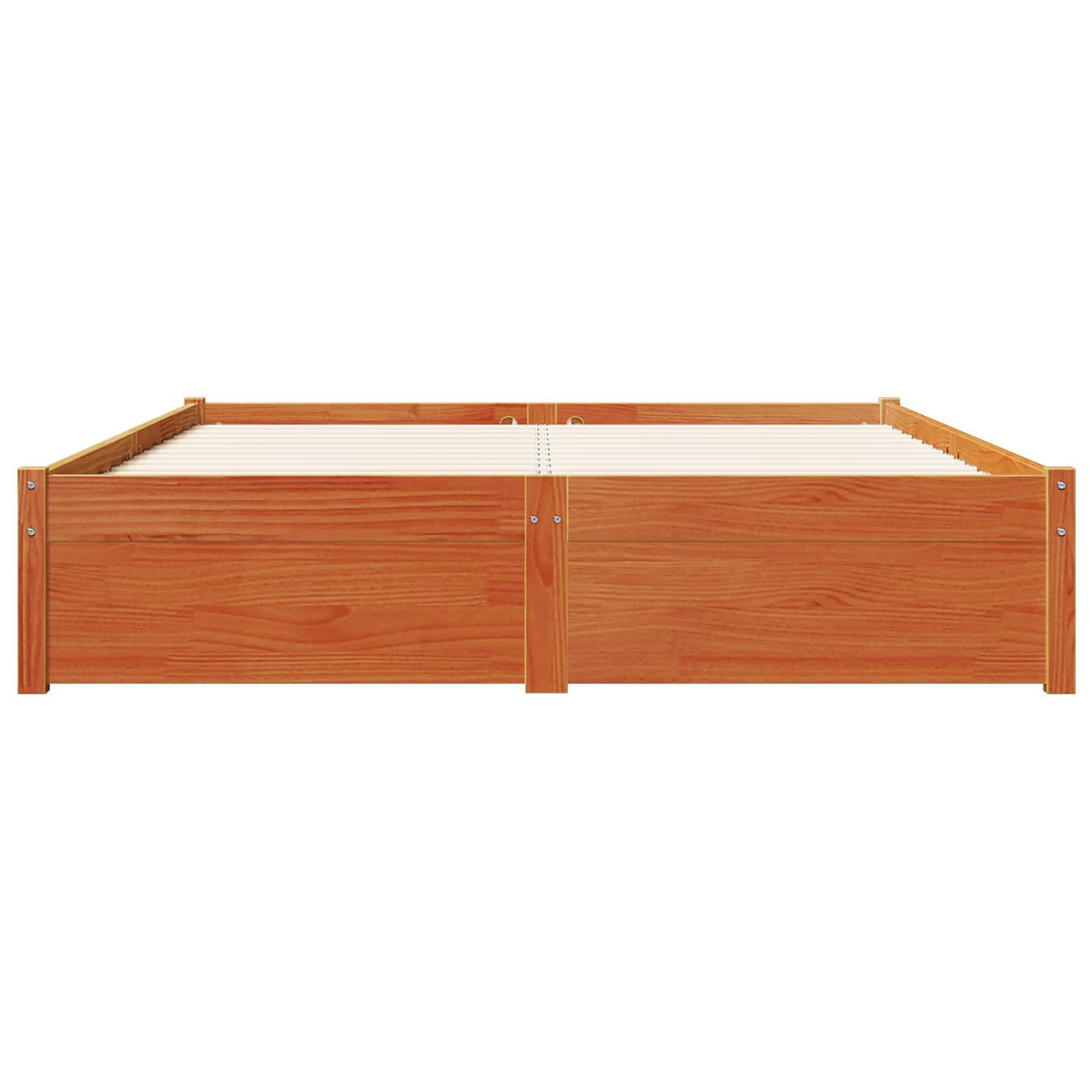 Bedframe met lade Wasbruin 150 x 200 cm Massief Vurenhout image 5