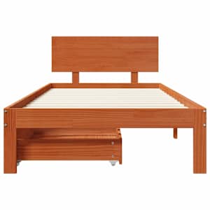 Rám postele Voskově hnědá 70 x 190 cm Masivní borovicové dřevo - obrázek 6