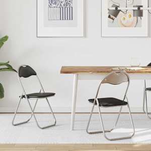 Zložljiva stolica 2 pcs Črna in siva 48 x 43,5 x 81 cm