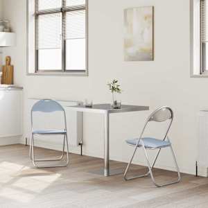 Skládací židle 2 pcs Šedý 48 x 43,5 x 81 cm Umělá kůže - obrázek 3