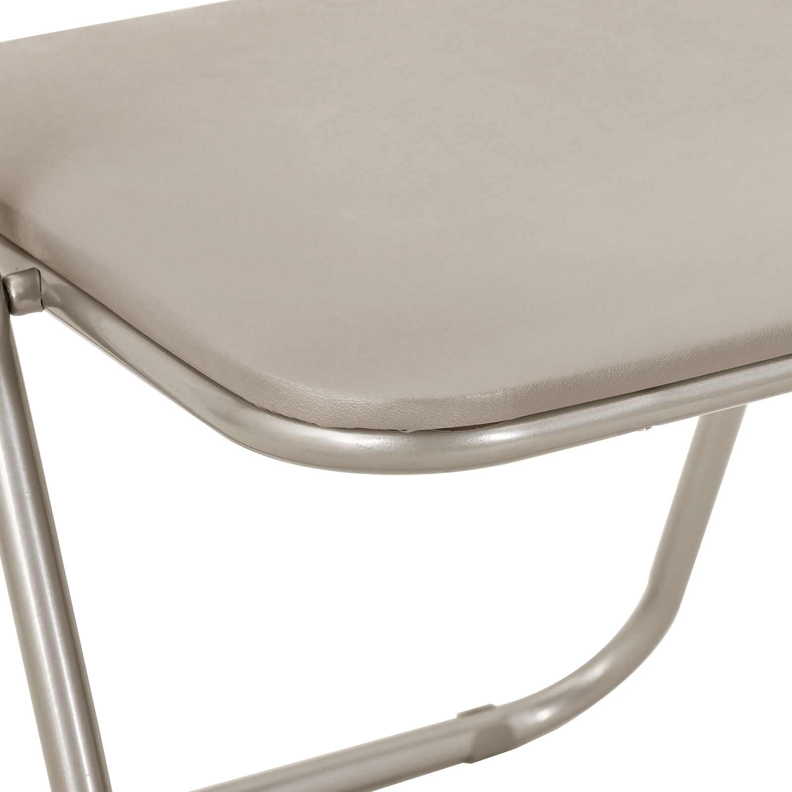 Zložljiva stolica 8 pcs Peščena 48 x 43,5 x 81 cm Umjetno usnje - slika 8