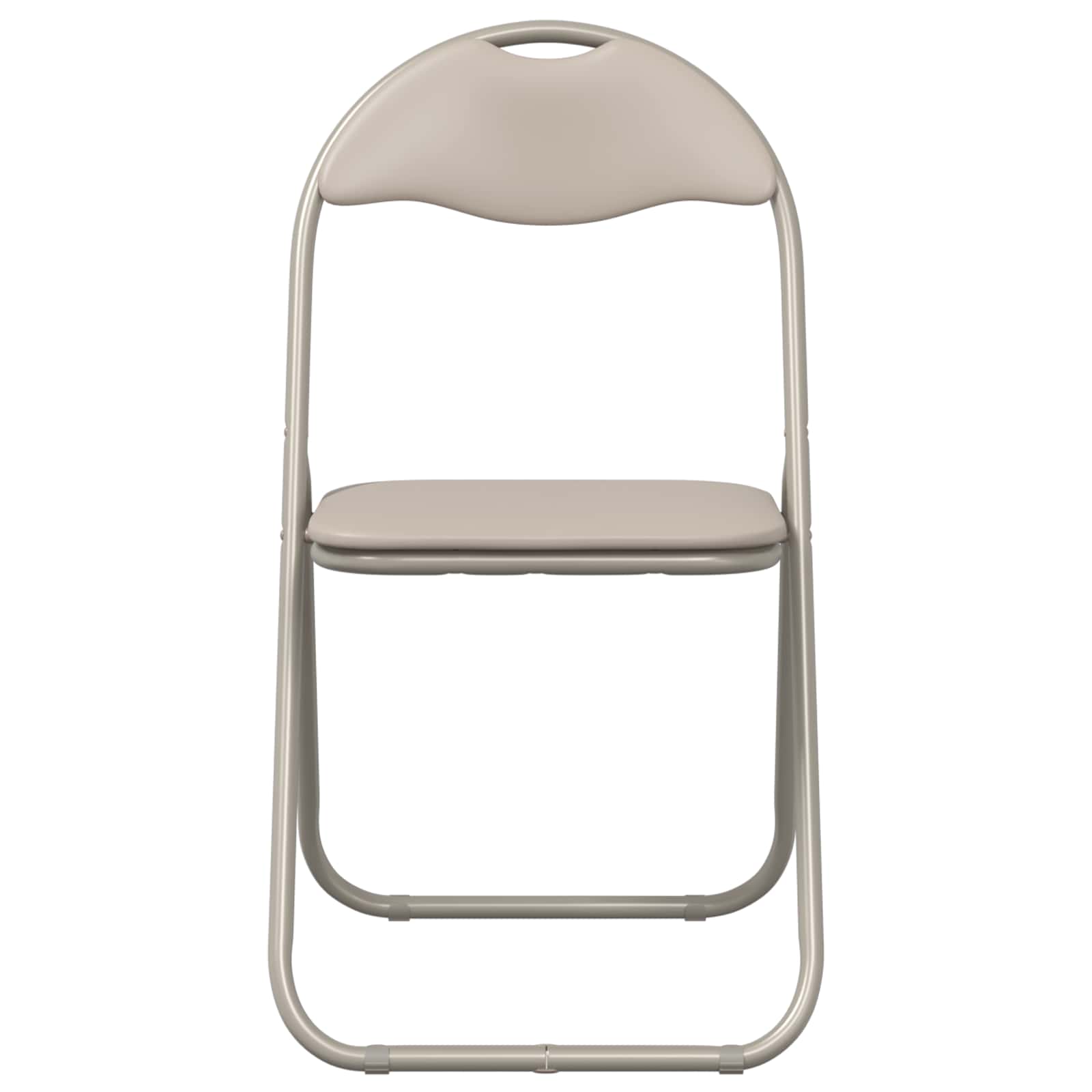 Zložljiva stolica 8 pcs Peščena 48 x 43,5 x 81 cm Umjetno usnje - slika 5