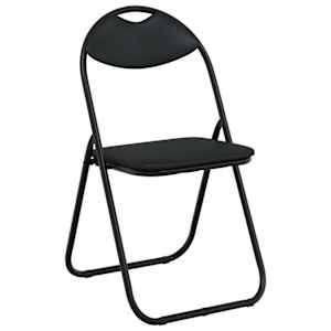 Skládací židle 2 pcs Černý 48 x 43,5 x 81 cm Umělá kůže - obrázek 4
