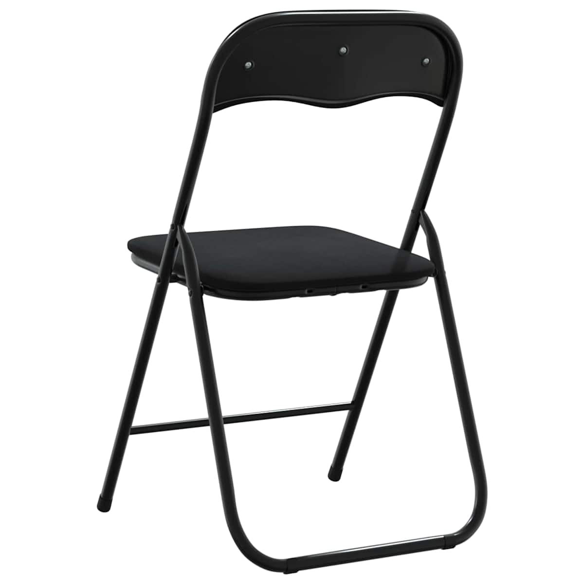 Sammenklappelig stol Fløjl Sort 48 x 44 x 78 cm - Billede 7