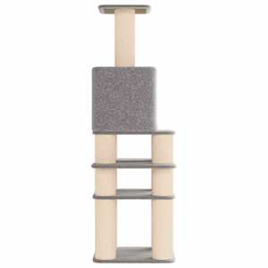 Kočičí strom se škrabacími sloupky sisal Světle šedá 180 cm - obrázek 5