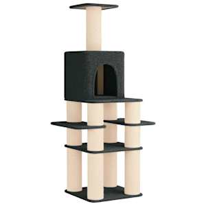 vidaXL Kassipuu kraapimispostidega Tumehall 180 cm