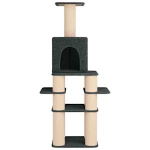 Kočičí strom se škrabacími sloupky sisal Tmavě šedá 180 cm - obrázek 4