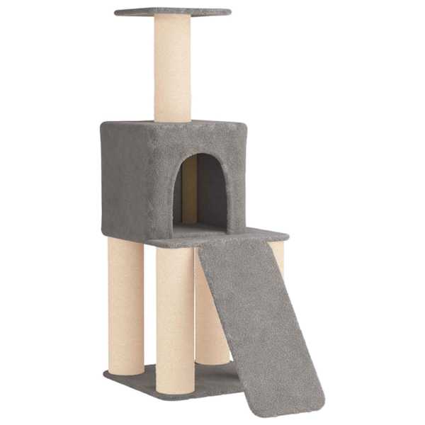 vidaXL Kassipuu kraapimispostidega Helehall 146 cm