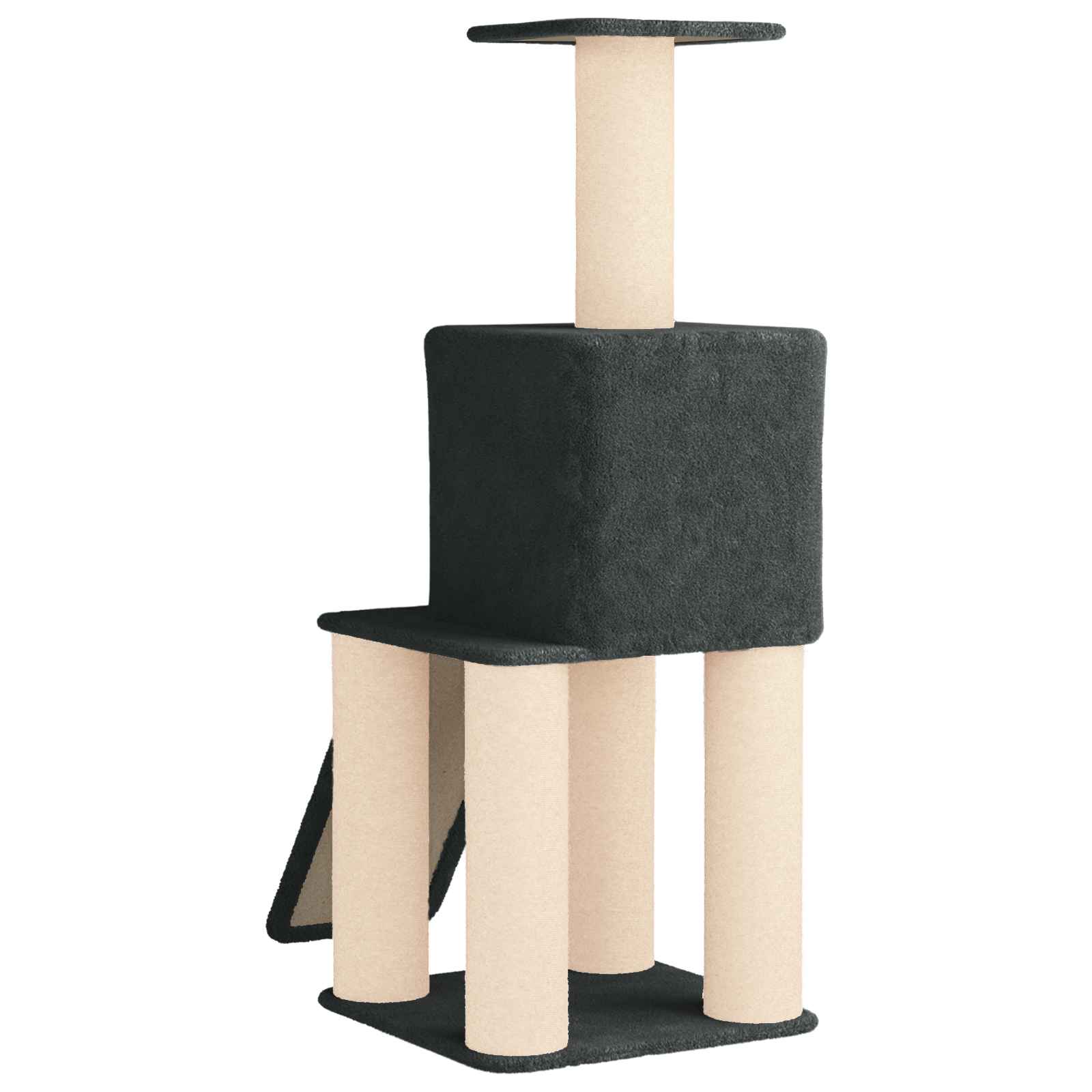 Kattenboom met sisal krabpalen Donkergrijs 146 cm image 6