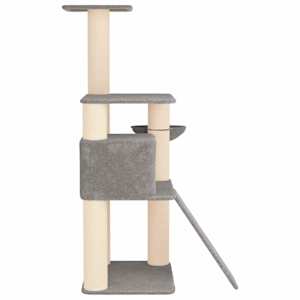 Kočičí strom se škrabacími sloupky sisal Světle šedá 173 cm - obrázek 5
