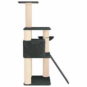 Kočičí strom se škrabacími sloupky sisal Tmavě šedá 173 cm - obrázek 5