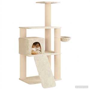 Kočičí strom se škrabacími sloupky sisal Krémová 173 cm - obrázek 3