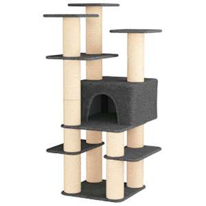 vidaXL Kassipuu kraapimispostidega Tumehall 161 cm