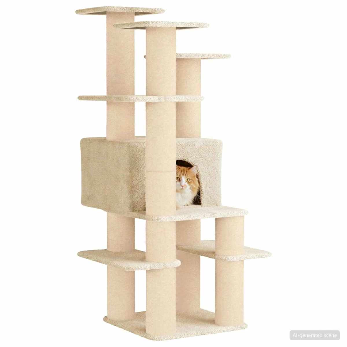 Kattetræ med sisal klatreposter 161 cm - Billede 3