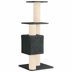Kočičí strom se škrabacími sloupky sisal Tmavě šedá 137 cm - obrázek 6