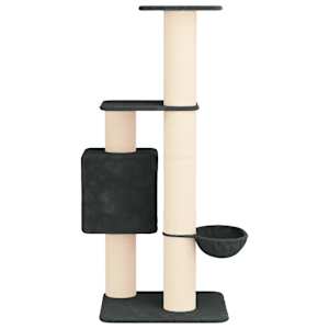 Kočičí strom se škrabacími sloupky sisal Tmavě šedá 137 cm - obrázek 5