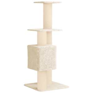Kočičí strom se škrabacími sloupky sisal Krémová 137 cm - obrázek 6