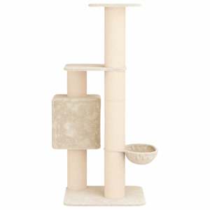 Kočičí strom se škrabacími sloupky sisal Krémová 137 cm - obrázek 5