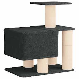 Kočičí strom se škrabacími sloupky sisal Tmavě šedá 96 cm - obrázek 6