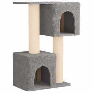 vidaXL Kassipuu kraapimispostidega Helehall 114 cm