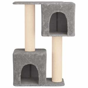 Kočičí strom se škrabacími sloupky sisal Světle šedá 114 cm - obrázek 4