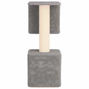 Kočičí strom se škrabacími sloupky sisal Světle šedá 114 cm - obrázek 5