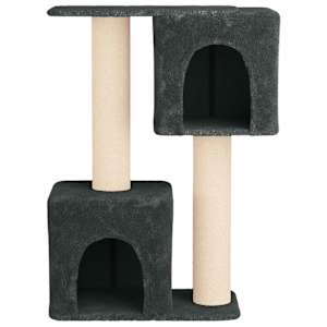 Kočičí strom se škrabacími sloupky sisal Tmavě šedá 114 cm - obrázek 4