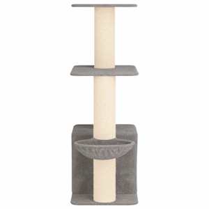 Kočičí strom se škrabacími sloupky sisal Světle šedá 133 cm - obrázek 5