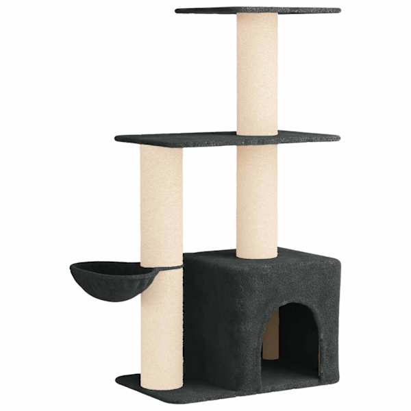 vidaXL Kassipuu kraapimispostidega Tumehall 133 cm