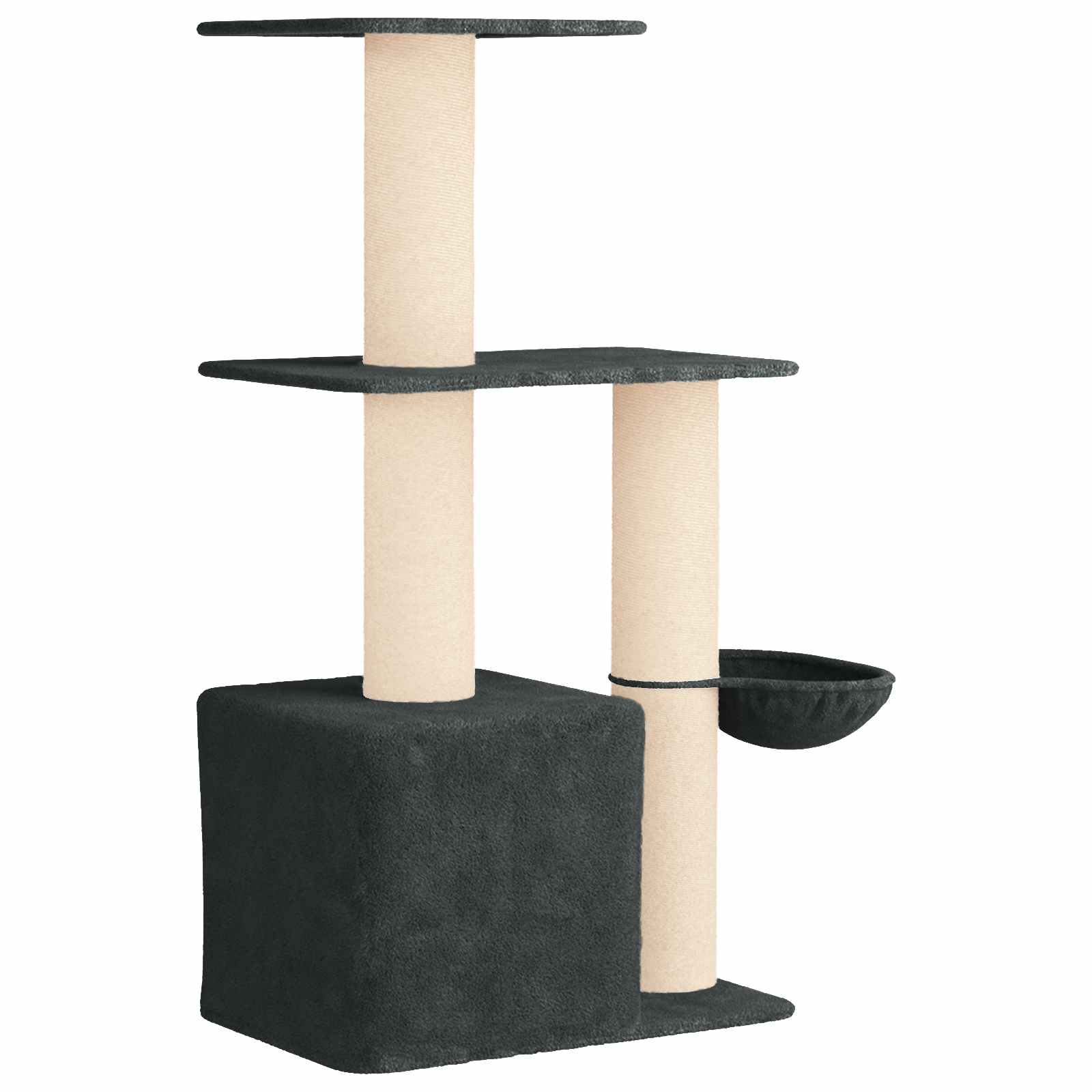 Kattenboom met sisal krabpalen Donkergrijs 133 cm image 6