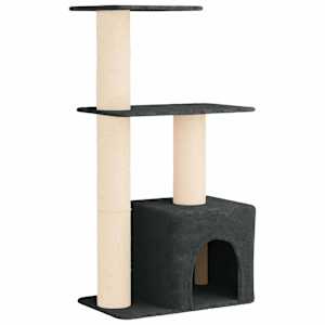 vidaXL Kassipuu kraapimispostidega Tumehall 133 cm