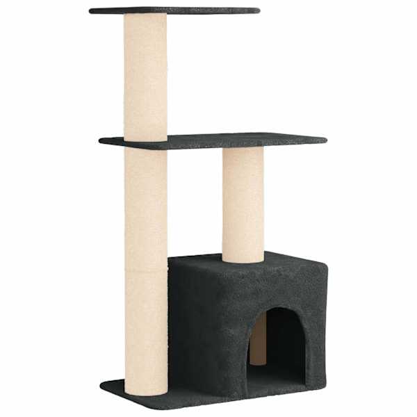 vidaXL Kassipuu kraapimispostidega Tumehall 133 cm