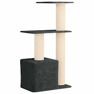 Kočičí strom se škrabacími sloupky sisal Tmavě šedá 133 cm - obrázek 6