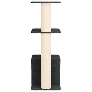 Kočičí strom se škrabacími sloupky sisal Tmavě šedá 133 cm - obrázek 5
