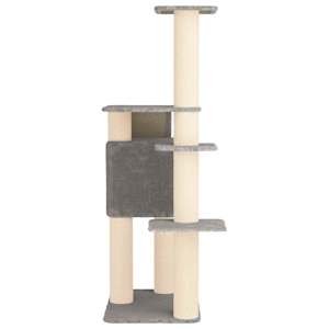 Kočičí strom se škrabacími sloupky sisal Světle šedá 183 cm - obrázek 5