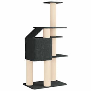 Kočičí strom se škrabacími sloupky sisal Tmavě šedá 183 cm - obrázek 6